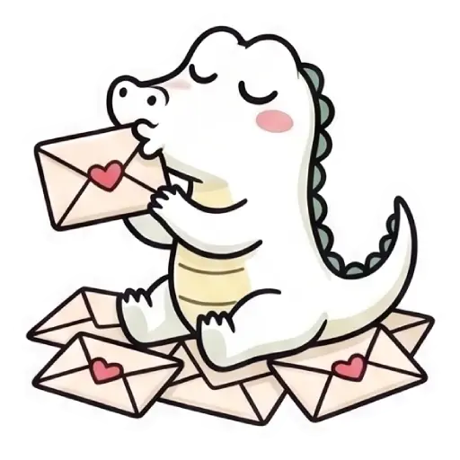 florak stickers, cute, funny, stickers, WhatsApp stickers, sticker pack, Alligator (58)